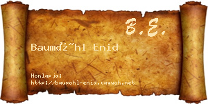 Baumöhl Enid névjegykártya